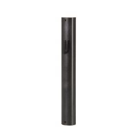 Aluminum Mezuzah Case Black with Black Shin 15cm