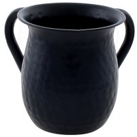 Hammered Stainless Steel Wash Cup Black