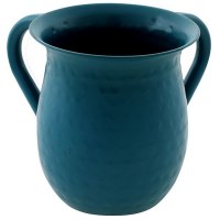 Hammered Stainless Steel Wash Cup Turquoise