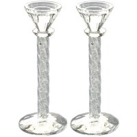 Crystal Candlesticks with Stones