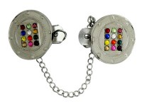 Nickel Tallis Clips with Chosen Stones