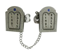 Nickel Tallis Clips with Luchos Design