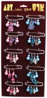Baby Pins Hamsa Key Chain Pink or Blue - Order Includes One Pin