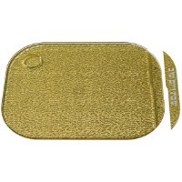 Acrylic Challah Tray Gold with Matching Acrylic Knife 11" x 14.5"