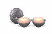Nickel Folding Travel Candlesticks For Tea Lights