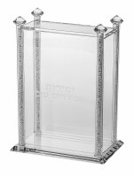 Crystal Bencher Holder Decorated with Crushed Glass Filled Stems