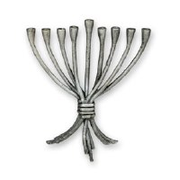Candle Menorah Art Deco Silver Small