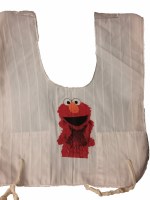 Cotton Tzitzis with Silk Screened Red Furry Character Counting 3 Design Size 3