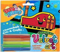 Chanukah Velvet Art Kit Menorah Character Design 4 Pack