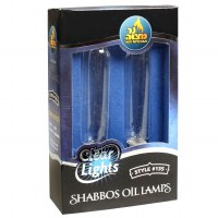 #135 Candle Shape Clear Glass Style 4" Lights - 2 Pack