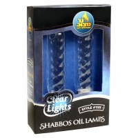 Twisted Candle Shape Clear Glass Style 4" Lights - 2 Pack