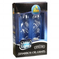 #165 Wide Twist Shape Clear Glass Style 4" Lights - 2 Pack