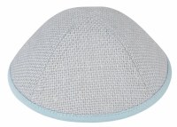 iKippah Light Blue Burlap Size 3