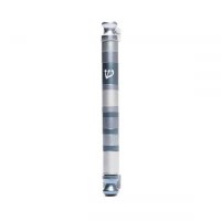 Yair Emanuel Mezuzah Case Anodized Metal Stripe Design Round Gray 10cm