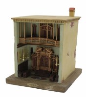Ceramic Tzedakah Box Venice Shul Model 6" x 6" x 7"
