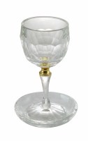 Crystal Kiddush Cup Glen Ring 18cm with Saucer