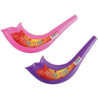 Plastic Shofar for Children - Assorted Colors - Single Piece
