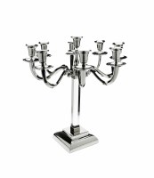 Candelabra 9 Branches Designed with Sleek Acrylic Square Base 22"