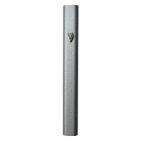 Mezuzah Aluminum Silver Sand Medium