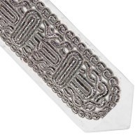 Atara Gefluchtene Silver Colored Thick Connected Lines 5.5" Design