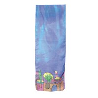Yair Emanuel Painted Silk Scarf - Jerusalem Design