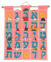Aleph Bet Pink Wallhanging