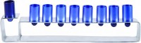 Yair Emanuel Chanukah Candle Menorah Anodize Aluminum Blue