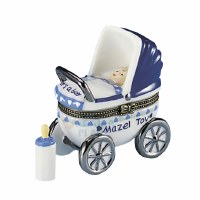 Baby Boy Carriage with Baby Bottle Treasure