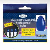 Electric Replacement Menorah Bulbs Blue 3 Pack