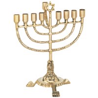 Brass Plated Candle Menorah