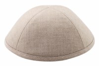 Cool Kippah Beige Linen 4 Part 21cm