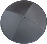 Cool Kippah Slate Grey Cotton Twill 4 Part 17cm
