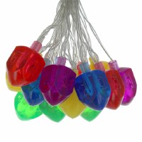 Chanukah Dreidel Lights Decoration Multi Color