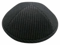 Cool Kippah Grey Pinstripe Suit Material 4 Part 19cm