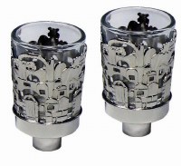 Silver Plated Neronim Holder Jerusalem Design 3"H