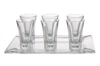 Tray w 6 Liquor Gl Swarovski C