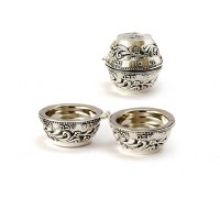 Silver Plated Folding Travel Candlesticks for Tea Lights