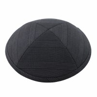 Cool Kippah Black and Grey Suit Material 4 Part 17cm