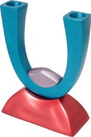 Yair Emanuel Anodized Aluminum U-Shape Candlesticks - Multicolor