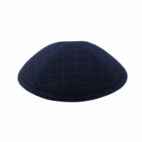 Cool Kippah Executive Blue Check Suit Material 4 Part 17cm