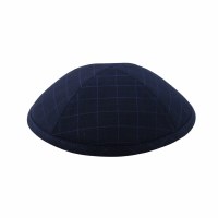 Cool Kippah Navy Executive Check Suit Material 4 Part #4