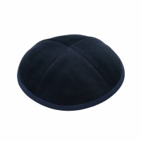 Cool Kippah Navy Velvet 4 Part 17cm