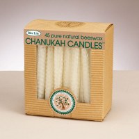 Chanukah Candles - Honeycomb Beeswax Natural Color