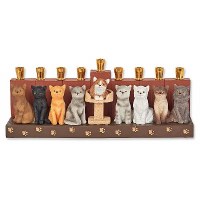 Cat Candle Menorah