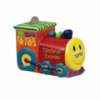 Ceramic Train Tzedakah Box