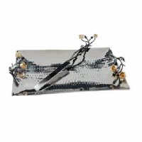 Challah Tray Lily with Knife