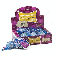 Chanukah Gelt Pareve Dark Chocolate Coins 24 Bags