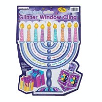 Chanukah Glitter Window Static Cling