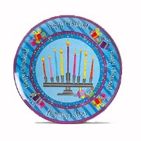 "Chanukah Sparkle"TM Round Melamine Serving Plate - 12" - Item  60801