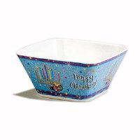 "Chanukah Sparkle"TM Square Melamine Bowl - 6"